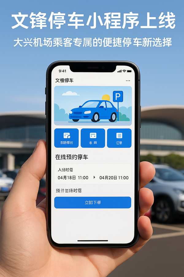 大興機(jī)場(chǎng)停車怕麻煩？文鋒幫你把流程做到極致